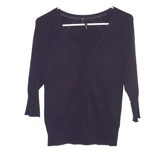 Maurices Black 3/4 Sleeve Cardigan